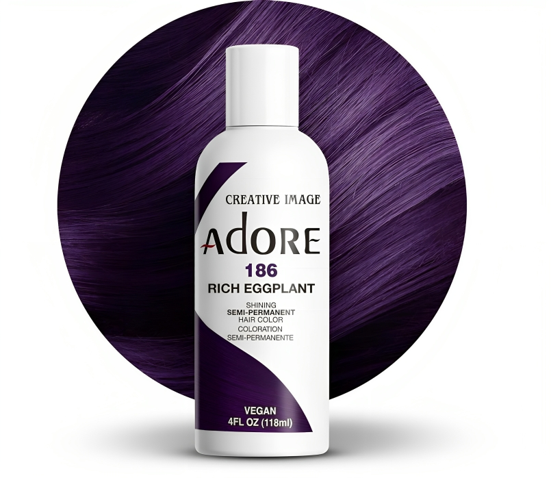 Adore Rich Eggplant Hair Color 4oz #186