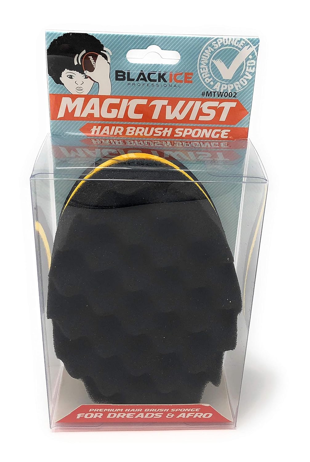 Black Ice Magic Twist Hair Brush Sponge 1/4"