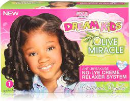 African Pride Dream Kids Olive Miracle No Lye Relaxer Kit Coarse