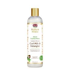 African Pride Moist/Miracle Aloe & Coco Water Curl Milk Detangler 12oz