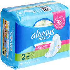 Always Pads Maxi Reg Wing 18