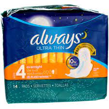 Always Pads Ultra Thin Overnite 14S