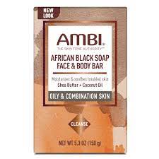 Ambi African Black Soap Face & Body Bar 5 3oz