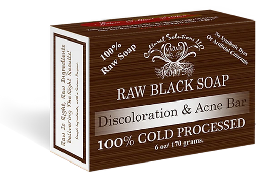 Raw Black Soap Discoloration & Acne Bar 7oz